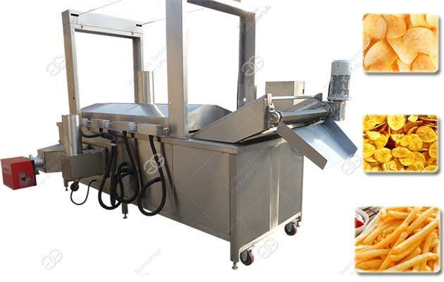 Automatic Potato Chips Fryer Machine Continuous Corn Chips Frying