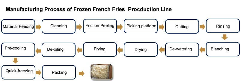 Fried French Fries Productioon Process